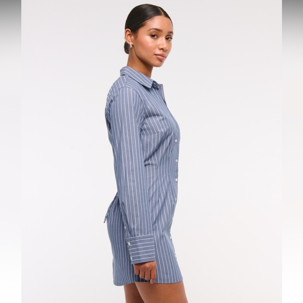 NWT Fitted Long Sleeve Shirt Dress.  Abercrombie & Fitch